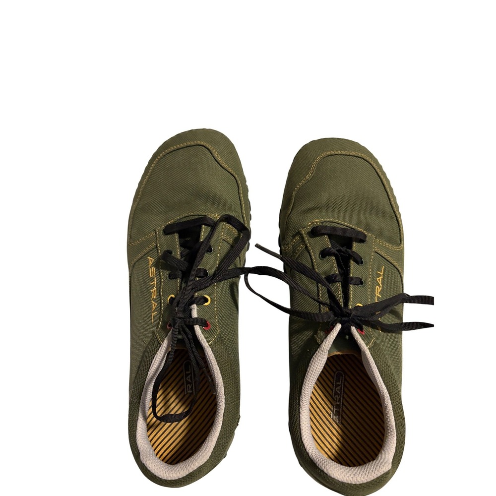 Astral Donner‎ Mens 8.5 Green Canvas Performance Hiking Sneakers V163
